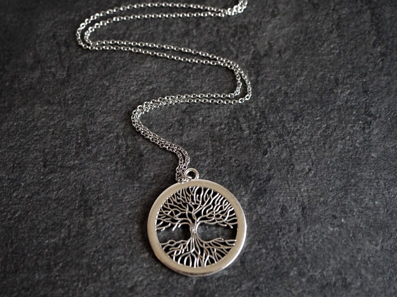 Long necklace Tree of life Pendant Long Chain Necklace Nordic Celtic jewelry
