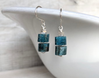 Apatite Drop Earrings * Blue Earrings * Gift for her