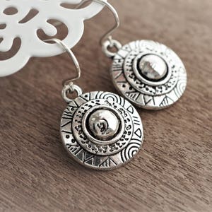 Runde Ohrringe, Boho* Hippy* Ethno* Tribal* Oriental* Boho* Sterling Silber Ohrhaken