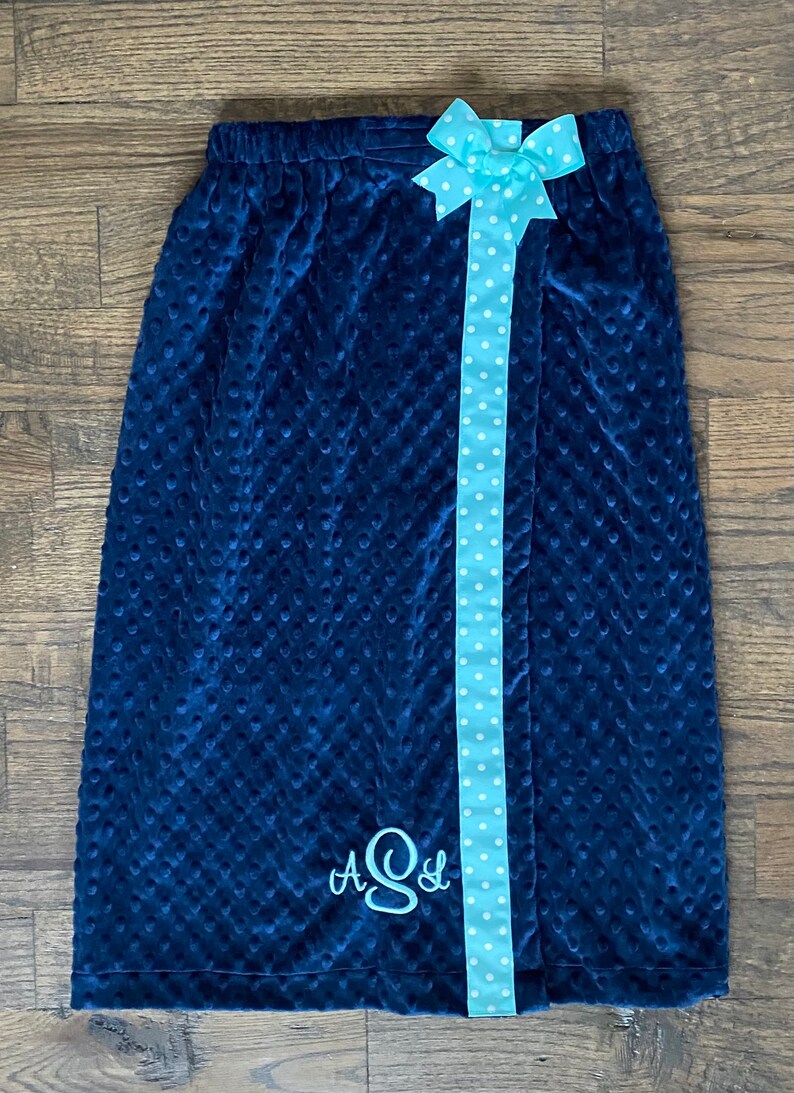Personalized Shower Wrap Minky Towel Wrap Monogrammed Towel Etsy