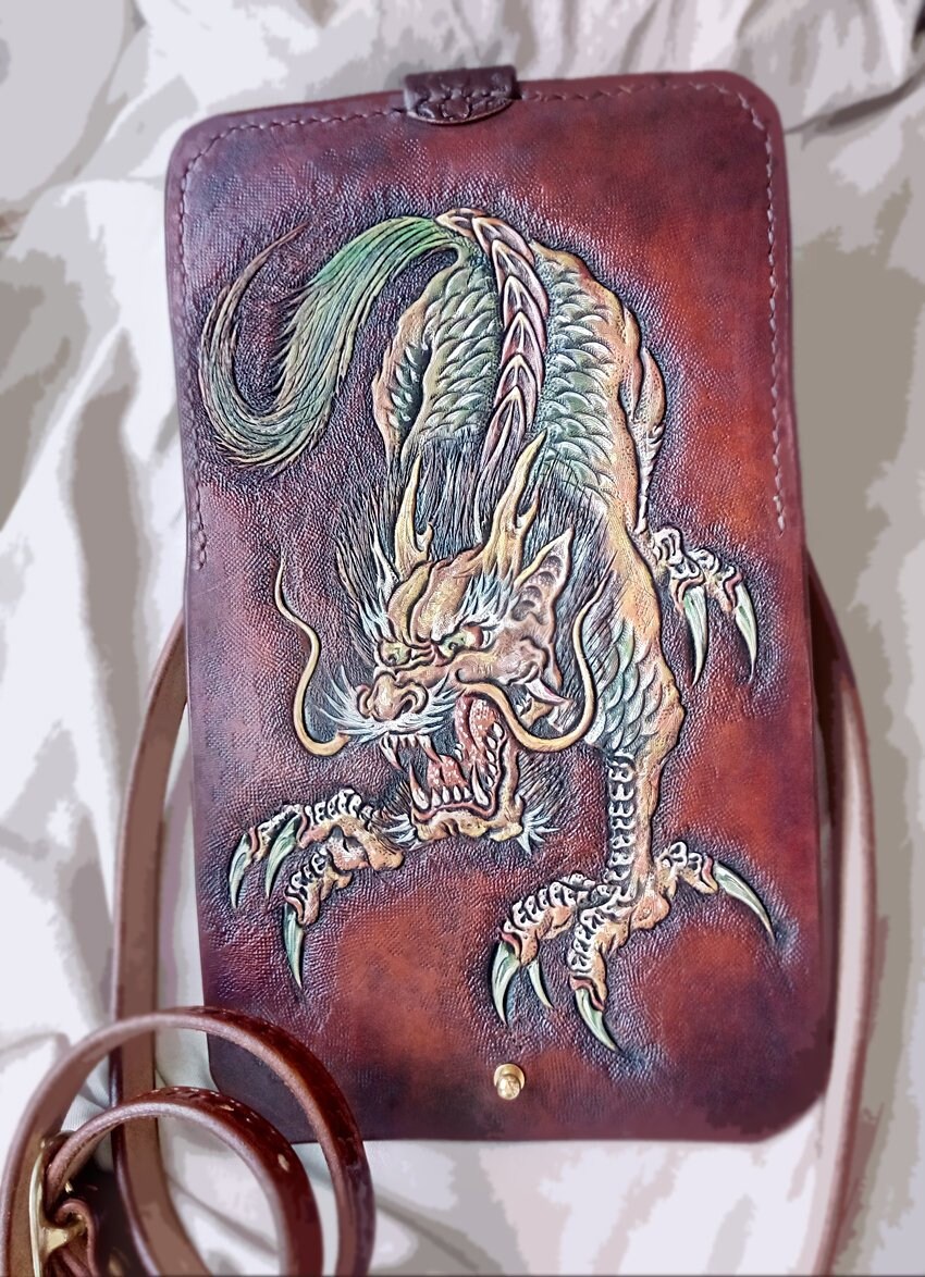 Tooled Ladies Bag Terrible Dragon Etsy