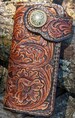 Tooled biker wallet  leather wallet Grand_F Sheridan Floral 