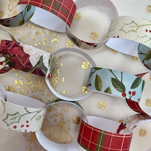Kit de chaînes de Noël en papier à faire soi-même - Donne 16 pieds - 5 styles