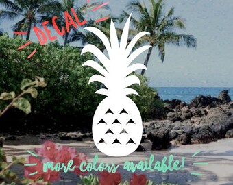 Pineapple Decal ~ Hawaii Sticker, Laptop, Car, Surfboard