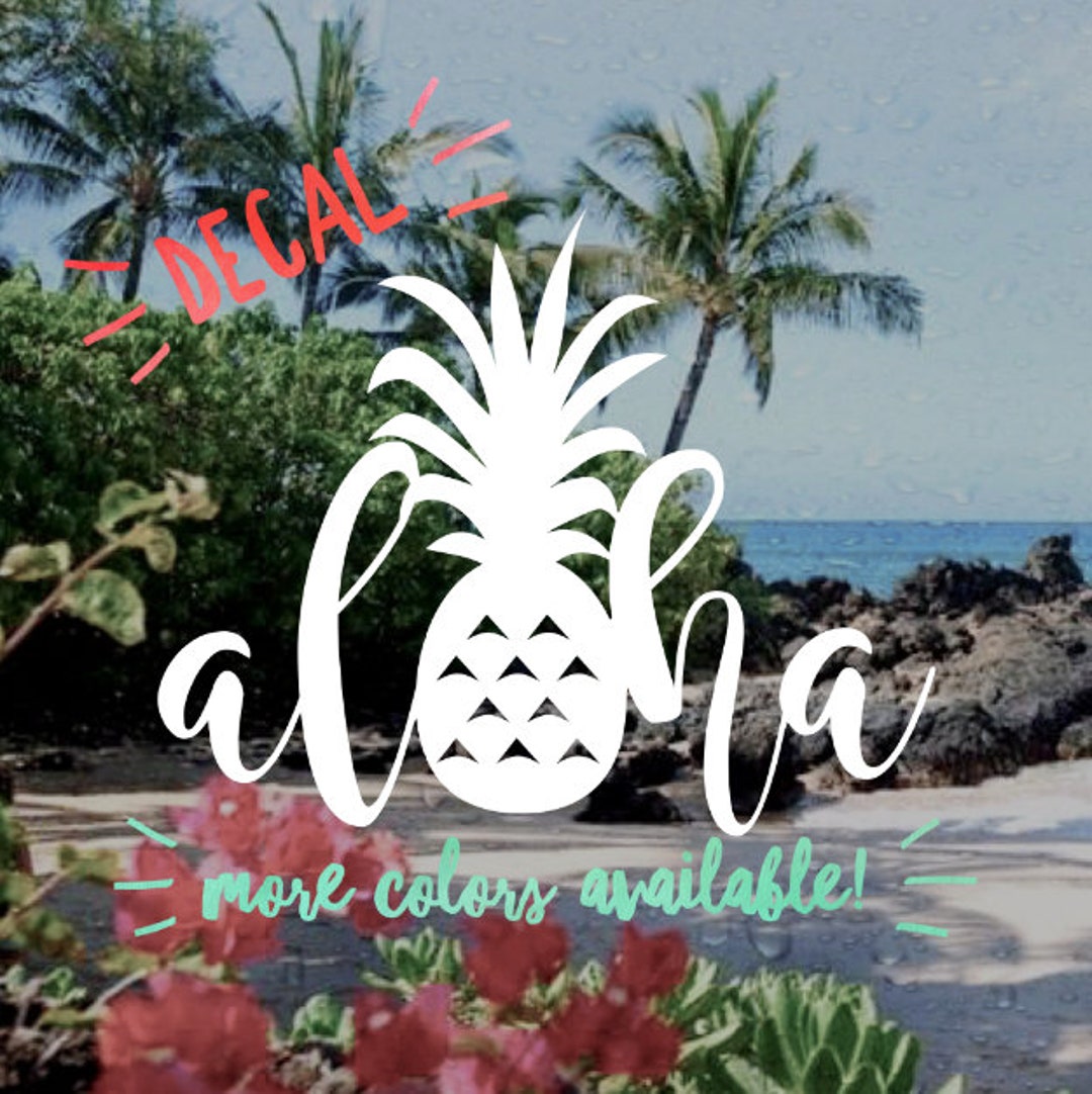 Pegatina de piña Aloha / Pegatina de Hawaii / Pegatina de piña ...