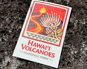 Hawaii Volcanoes Nation Park Sticker - HVNP - Water Resistant Vinyl