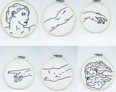 El conjunto de bordados de la creación de Adam