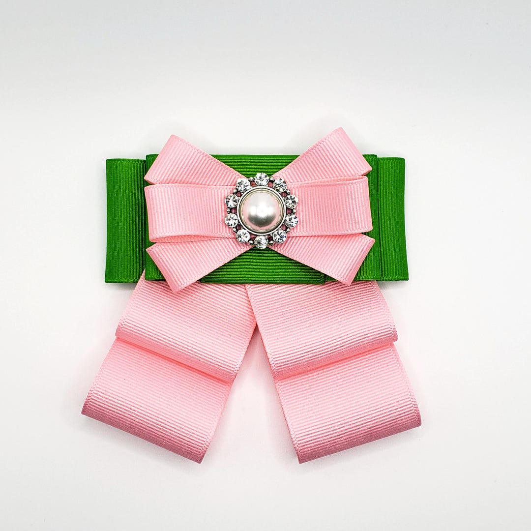 Bow Bangle - Pink And Green