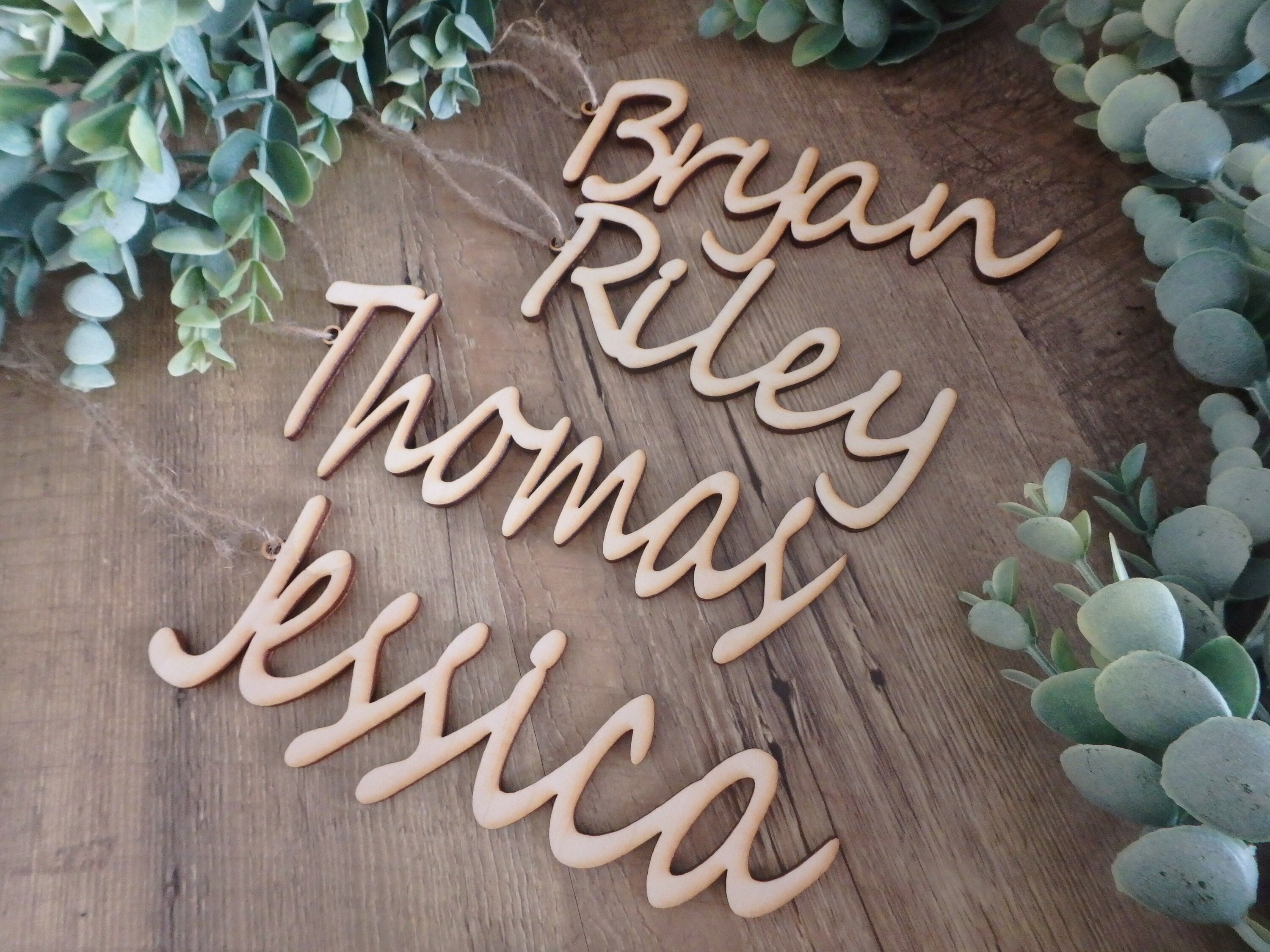 Name tags personalized wood names wood cut names Etsy