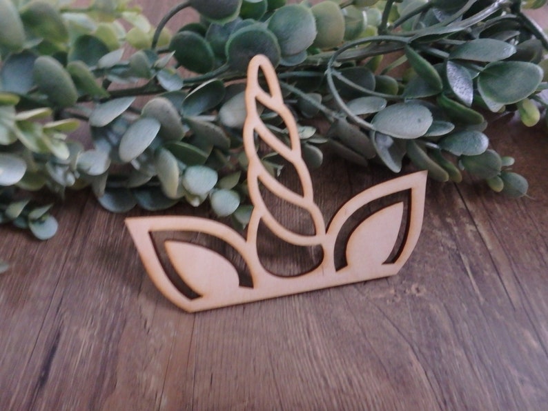 Unicorn horn wood cutout wooden unicorns wood horns DIY Etsy