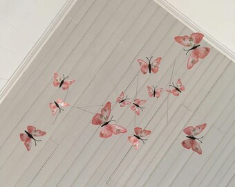 Butterfly Mobile: Floral Accents, Decorative Hanging