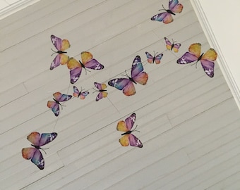 Colorful Butterfly Mobile: Nursery Decor, Decorative Hanging