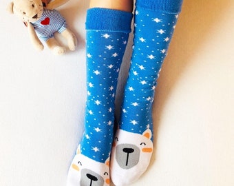 Winter Bear Socks /Warm Socks/ Great Gift Idea for Her