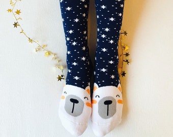 Winter Bear Socks /Warm Socks/ Great Gift Idea for Her