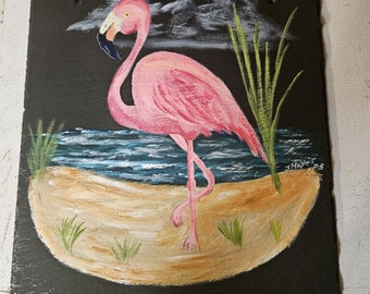 Flamingo - Hand Painted Slate *Personalized at No Extra Charge*