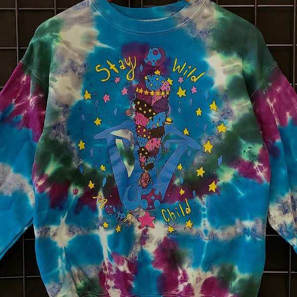 Tie-Dye Stay Wild Moon Child Sweatshirt