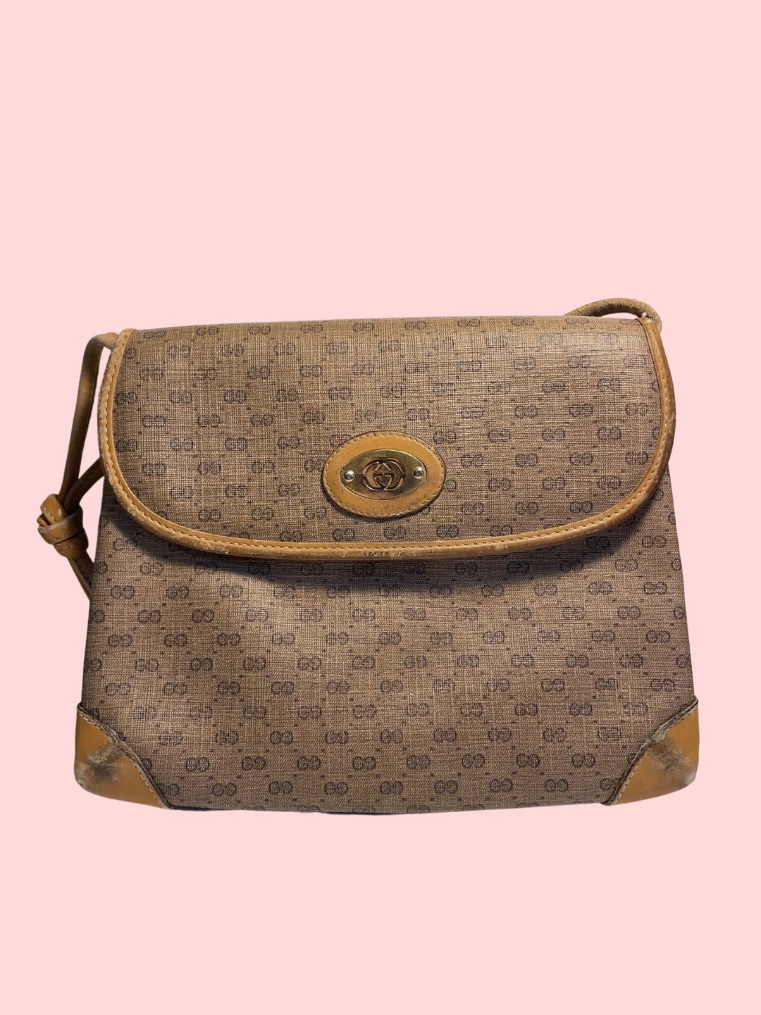 Vintage Gucci Crossbody Bag Gucci Purse 1980s Gucci Bag Etsy