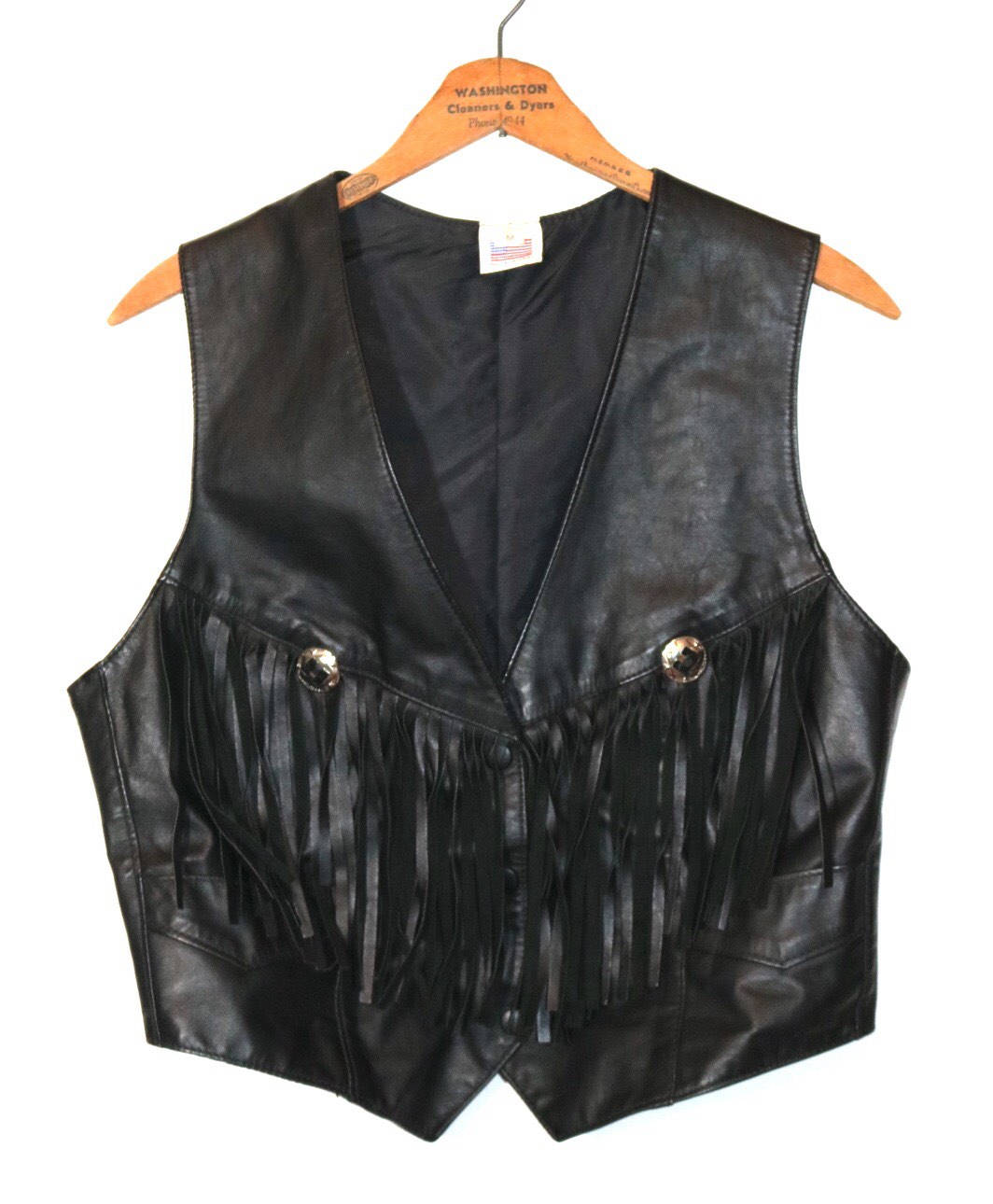 Biker Vest Western Leather Fringe Biker Vest Western Leather Fringe Grunge Wear Cowgirl Usa Made Free