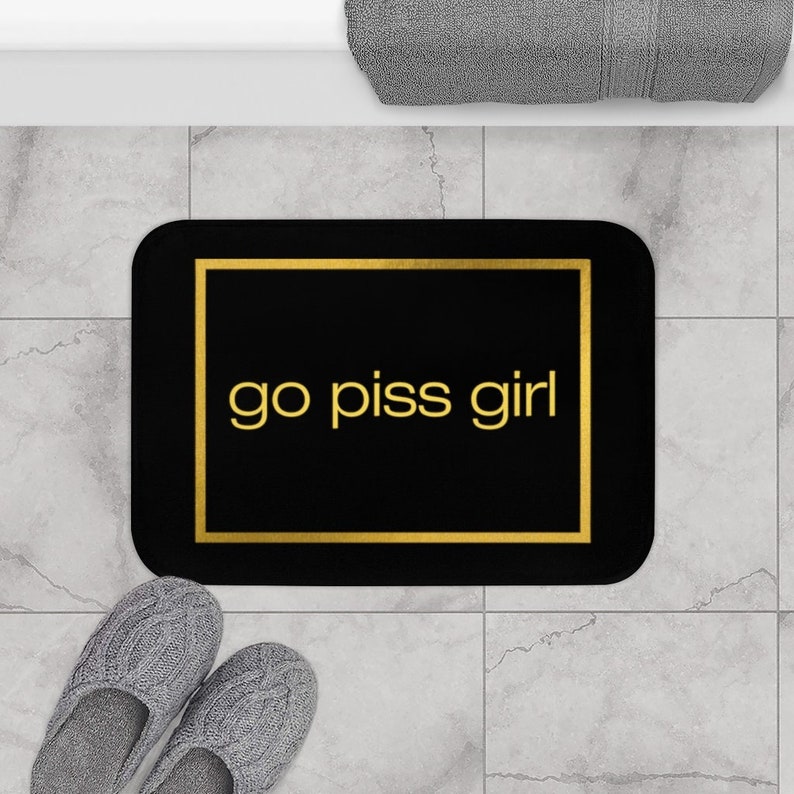 Go Piss Girl Bath Mat, Funny Gossip Girl Home Decor, Serena Van Der Woodsen Towel, Blair Waldorf Gift, XOXO Gossip Girl Bathroom image 1