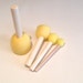 Kit 4 brushes sponge with wooden handle, tool for graffiti, stamps, paint, measures to apply different Visual Arts