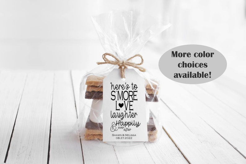 Wedding Favors Pack of 40 S'more Love Laughter and Happily Ever After Tag/DIY Favor Kit Fun and Unique Wedding Favors Party Favors image 1