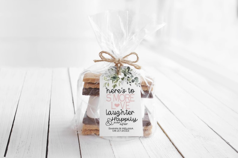 Wedding Favors Pack of 40 S'more Love Laughter and Happily Ever After Tag/DIY Favor Kit Fun and Unique Wedding Favors Party Favors image 4
