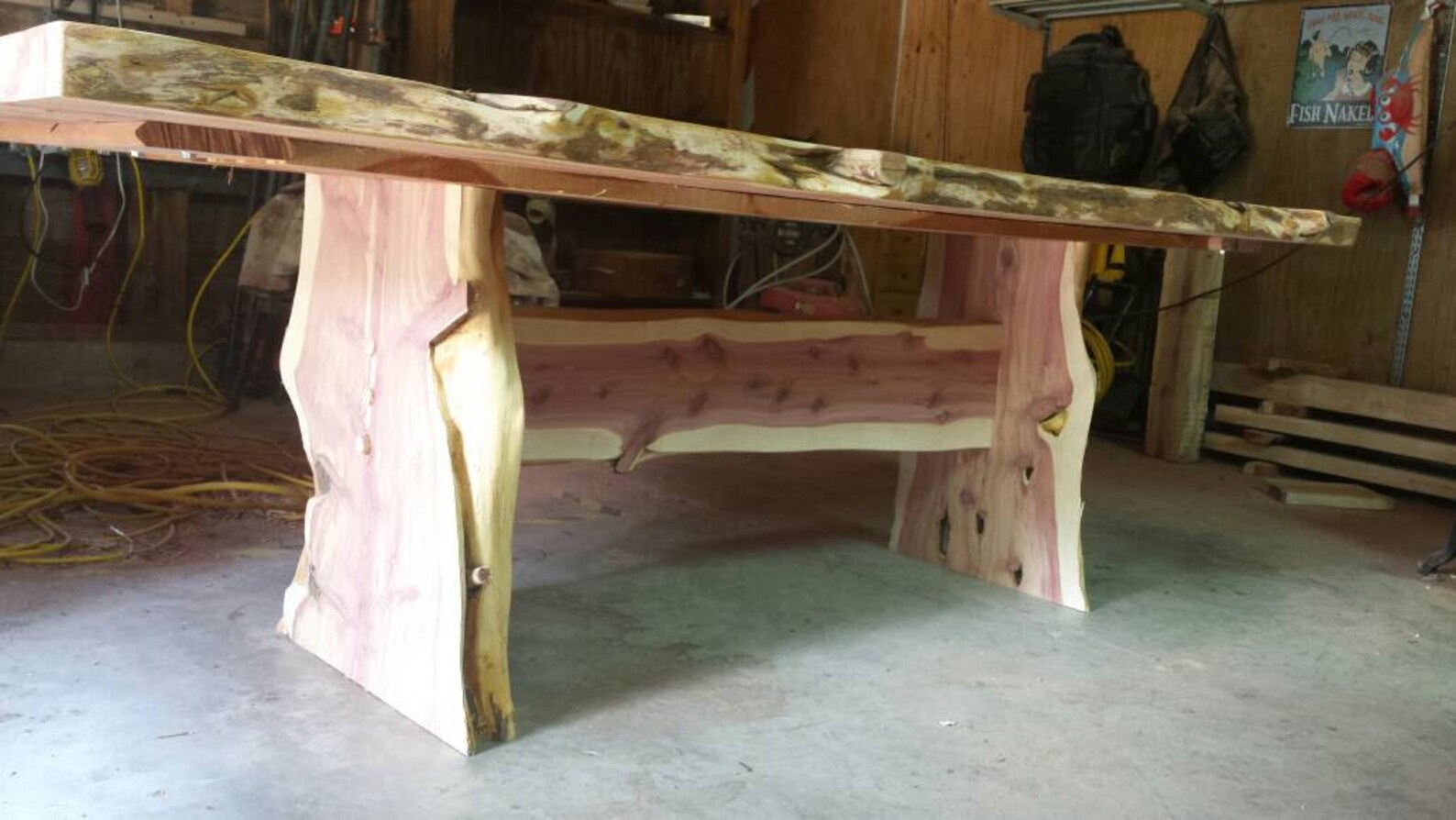 Cedar Table, Rustic Cedar Dining Table, Cedar Dining Table, Live Edge