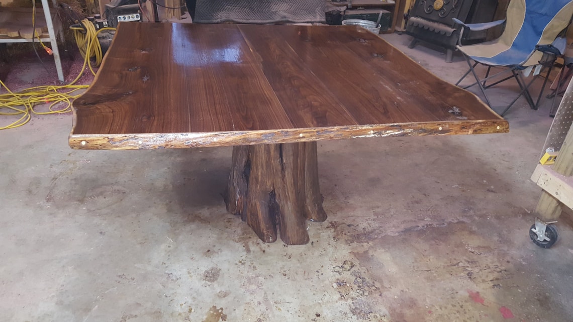Black Walnut Dining Table Stump Table Walnut Table Stump Etsy