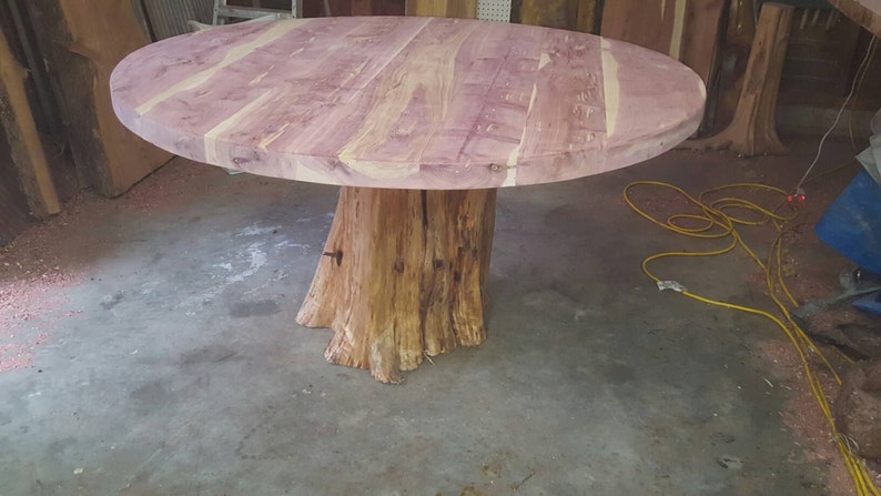 Round Dining Table, Stump Table, Cedar Table, Poker Table, Breakfast Nook, Round Table image 4