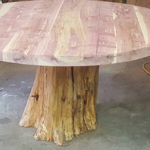 Round Dining Table, Stump Table, Cedar Table, Poker Table, Breakfast Nook, Round Table image 2