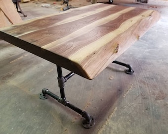 Beautiful black walnut coffee table with live edges