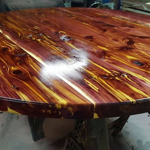 Round Dining Table, Stump Table, Cedar Table, Poker Table, Breakfast Nook, Round Table image 1