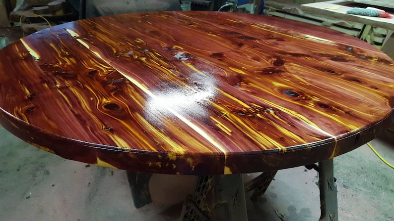 Round Dining Table, Stump Table, Cedar Table, Poker Table, Breakfast Nook, Round Table image 1