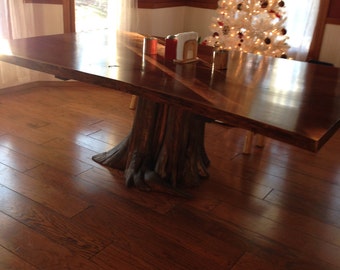 Stump Table, Rustic Table, Live Edge Table, Walnut Dining Table