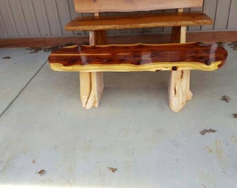 Cedar stump coffee table