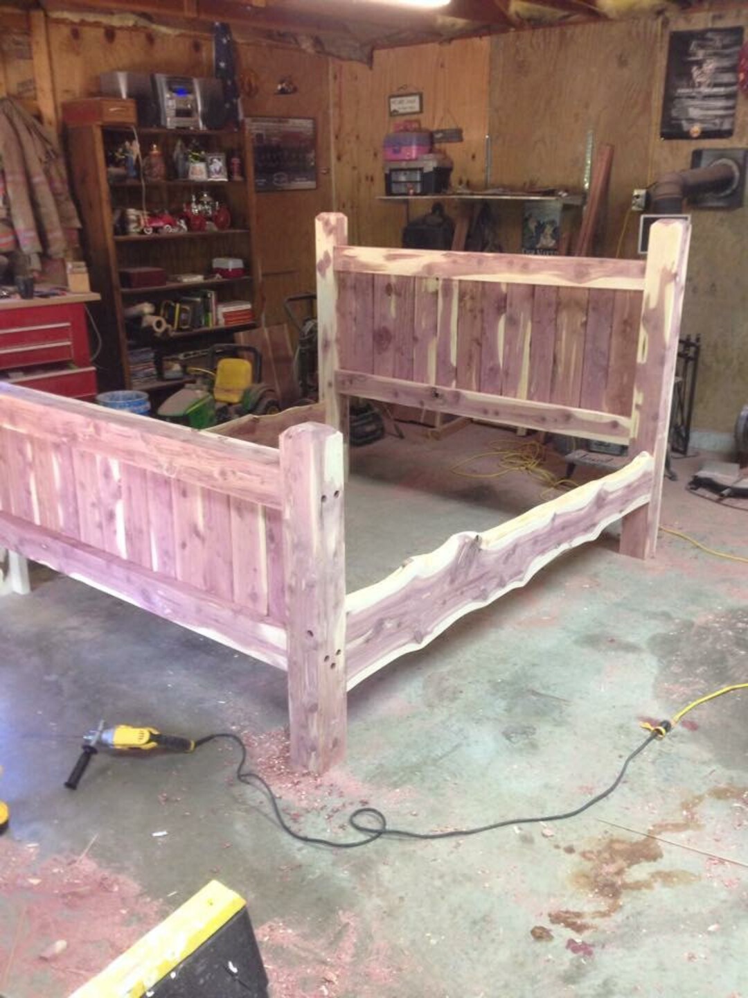 Bed Frame, Cedar Bed, Post Bed, Custom Made Frame, Cedar Frame, Cedar