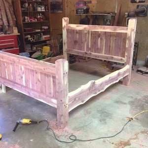 Bed Frame, Cedar Bed, Post Bed, Custom Made Frame, Cedar Frame, Cedar Post Bed image 1