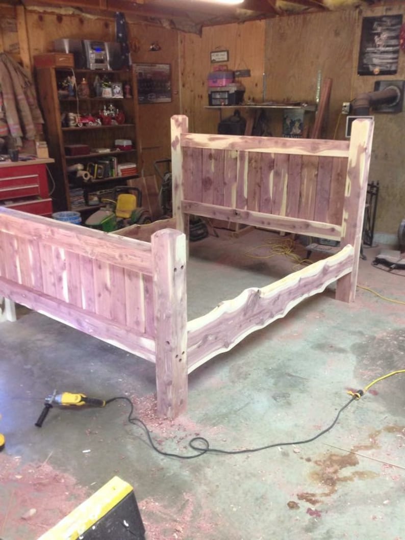 Bed Frame, Cedar Bed, Post Bed, Custom Made Frame, Cedar Frame, Cedar Post Bed image 1