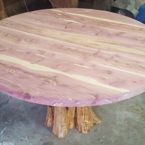 Round Dining Table, Stump Table, Cedar Table, Poker Table, Breakfast Nook, Round Table image 3