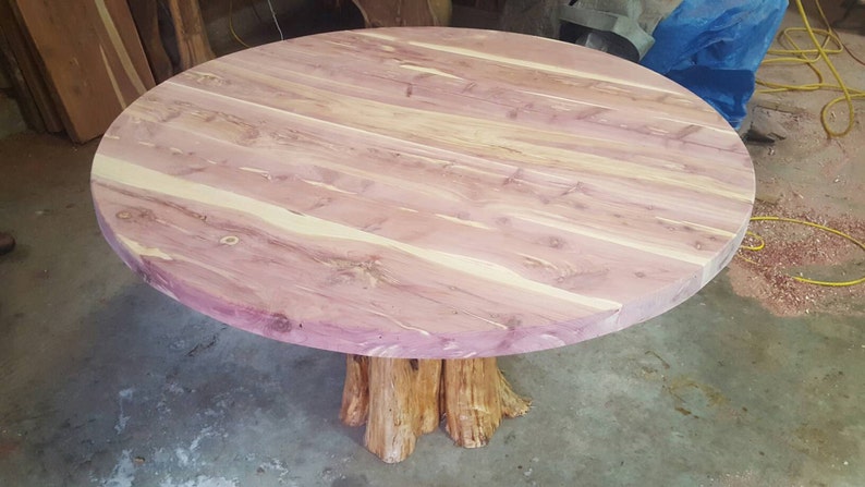 Round Dining Table, Stump Table, Cedar Table, Poker Table, Breakfast Nook, Round Table image 3