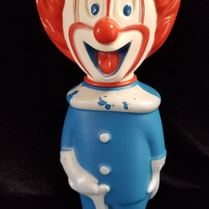 Vintage 60s Soaky Bubble Bath dispenser &#39;Bozo the Clown&#39;. Bathtime Toy. Intact. Clean. Gr8 cond 4 age. 50 Dollars. Free Shipping  USA.