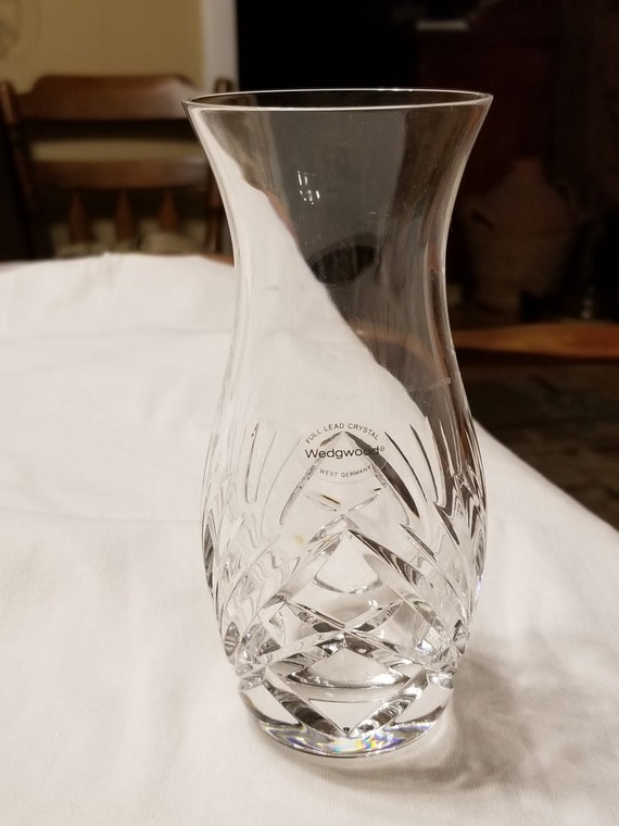 Beautiful Wedgewood Full Lead Crystal Vase West Germany Nice Etsy