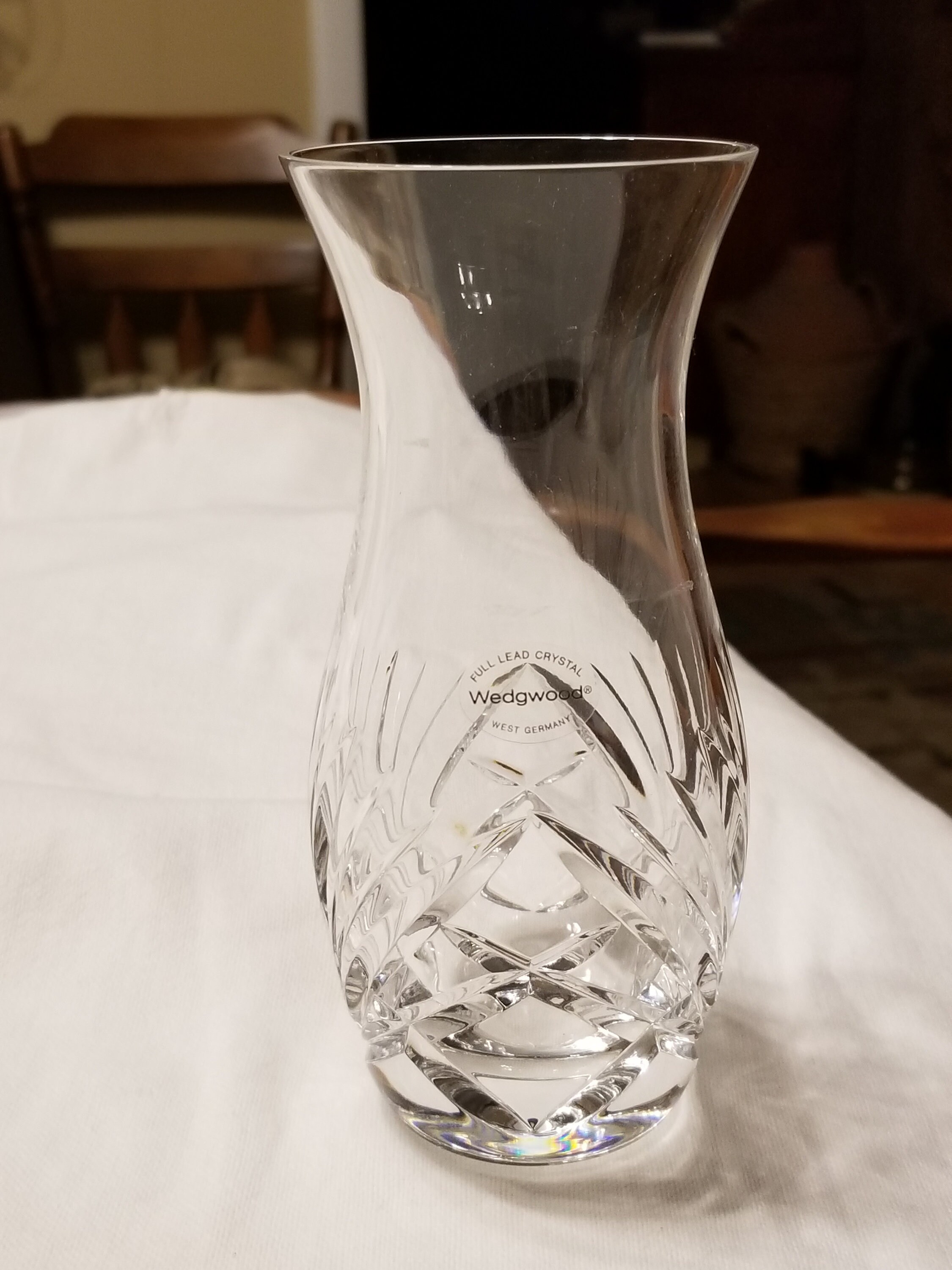 Beautiful Wedgewood Full Lead Crystal Vase. West Germany. Nice Etsy