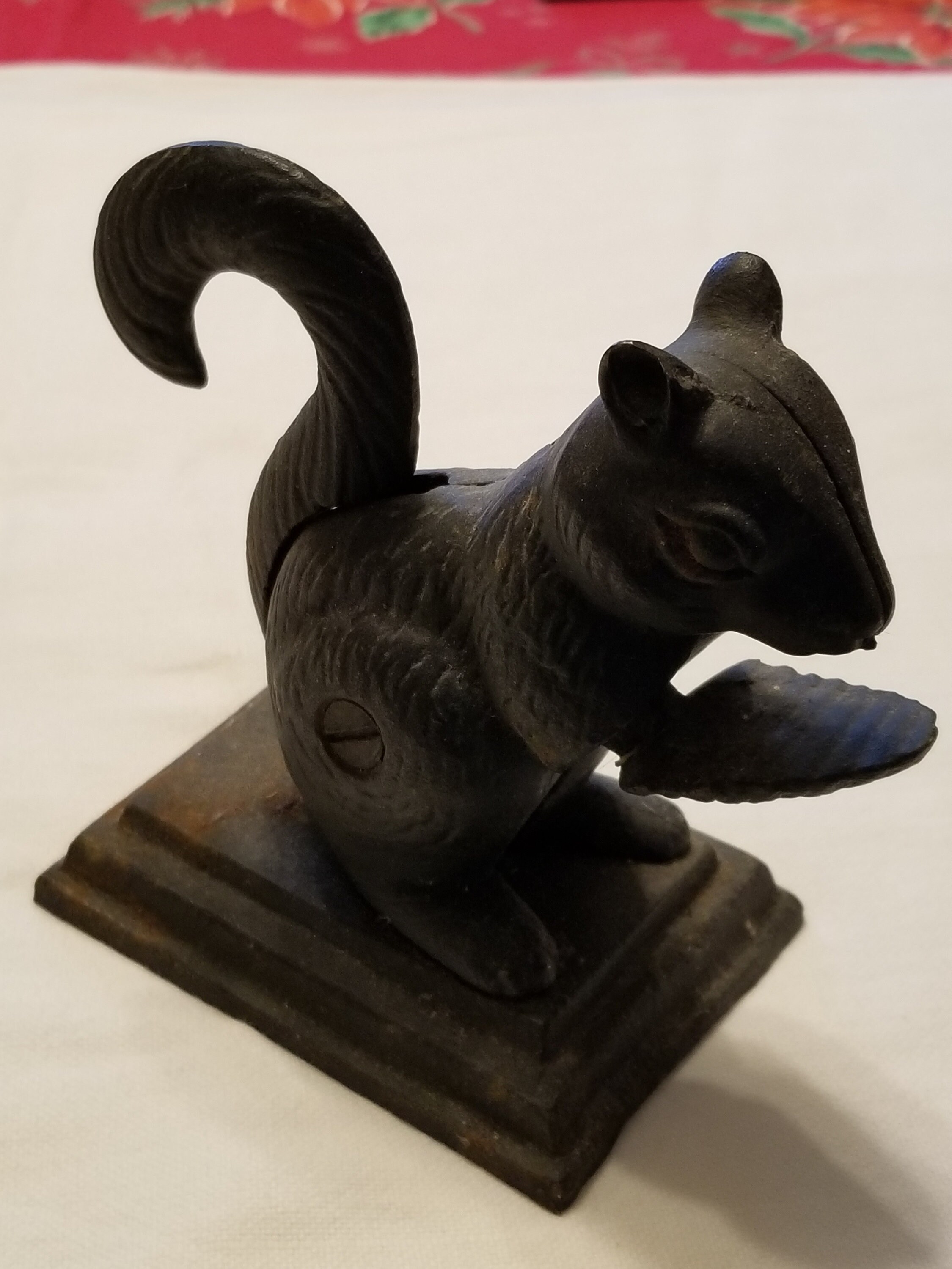 Vintage 5 Tall Cast Iron Nutcracker Squirrel. Has the Etsy