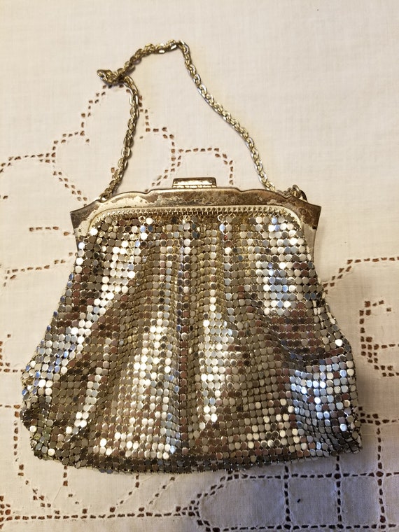 Vintage 1930's Whiting and Davis Silver Mesh Even… - image 2