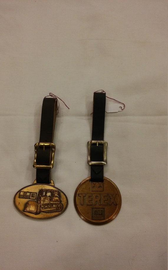 2 Vintage Advertising Watch FOBs from TEREX a Div… - image 1