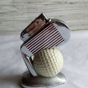 Tobacciana. Vintage 1960s TableTop-Lighter. Golf Themed.  Working Condition. 1 Available. Needs new home.   Free Shipping in the U.S.A.