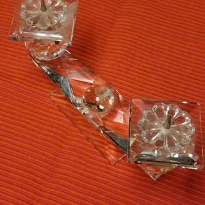 Vintage Swarovski Crystal Candle Holders. Measures 6&quot; L,2 1/4&quot; W, 3&quot; H. Very nice condition. Great gift idea.  Free shipping USA. Mfg.Marked
