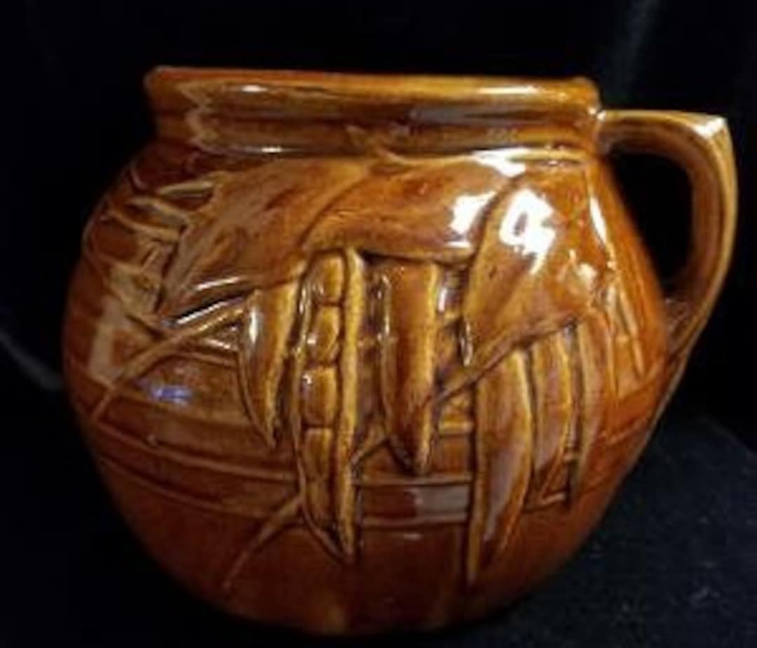 Vintage Mccoy String Bean Design Pottery Bean Pot. Mid-century. Single ...