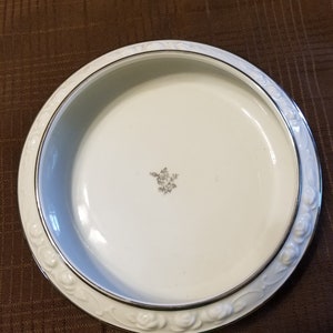 Vintage Dresden China Frog Flower Bowl and Marked 3982. Double banded in silver or platinum. Great gift idea. Free U.S.A shipping. Beautiful